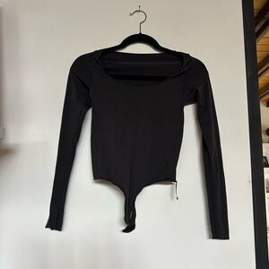 Black skims thong bodysuit